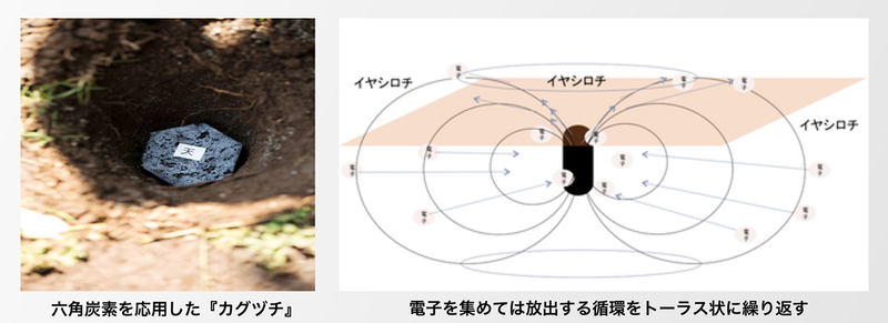 六角炭素と電子の循環