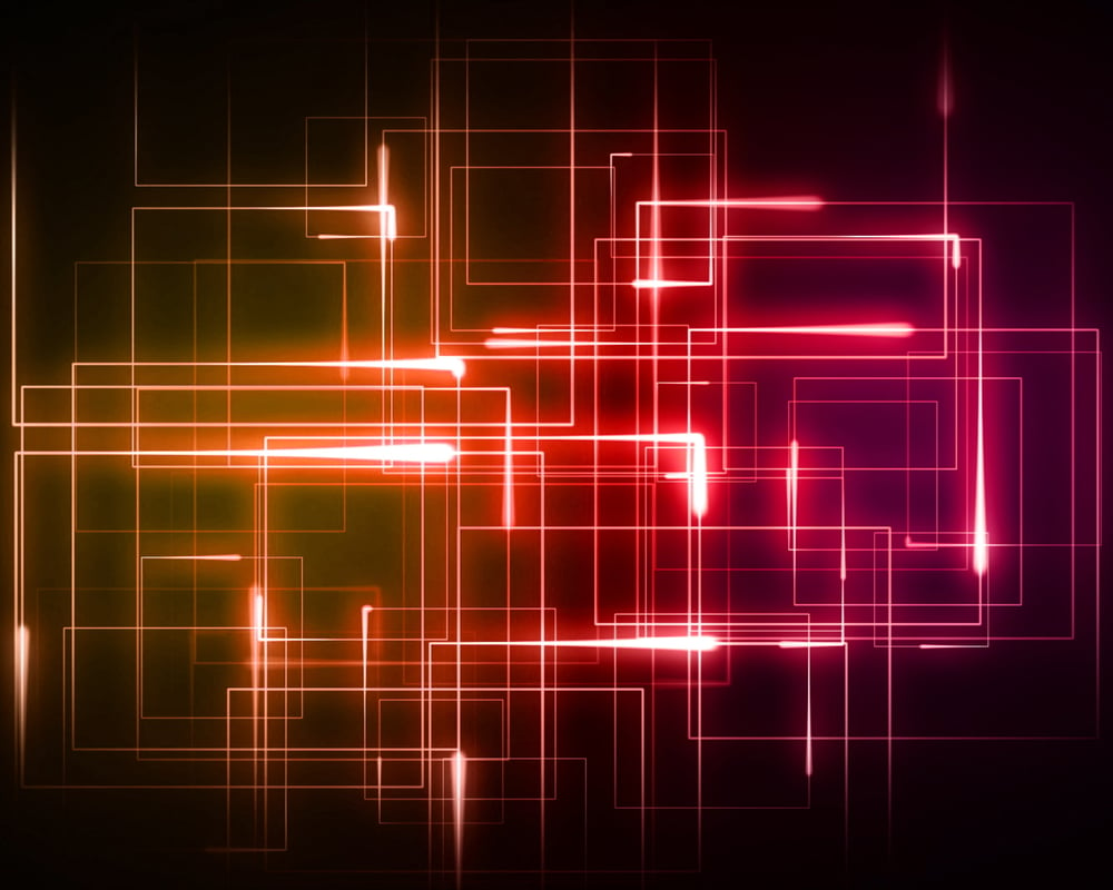 Background of multiple orange and pink geometric lights