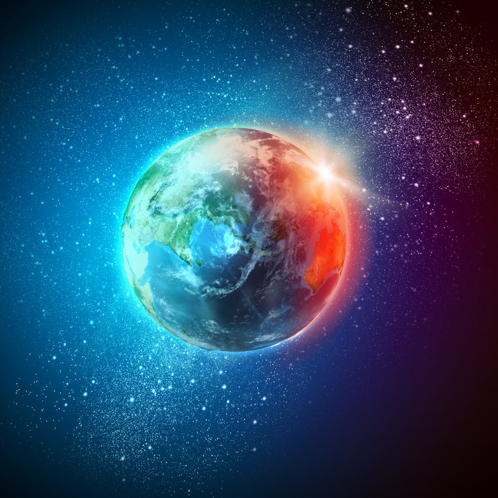 Color image of earth planet in space-2