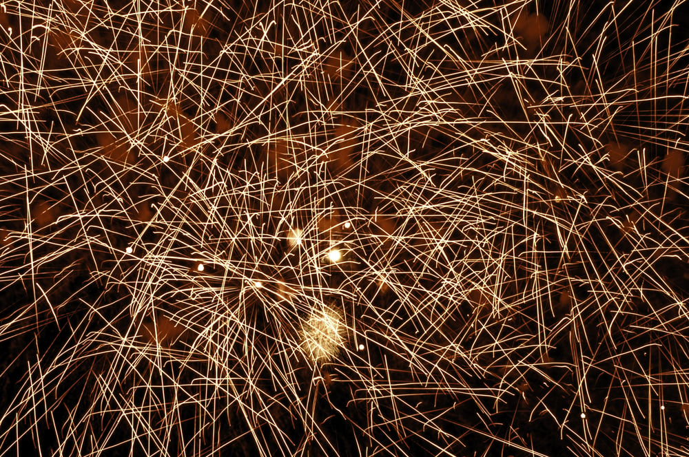 Frenzy of fireworks