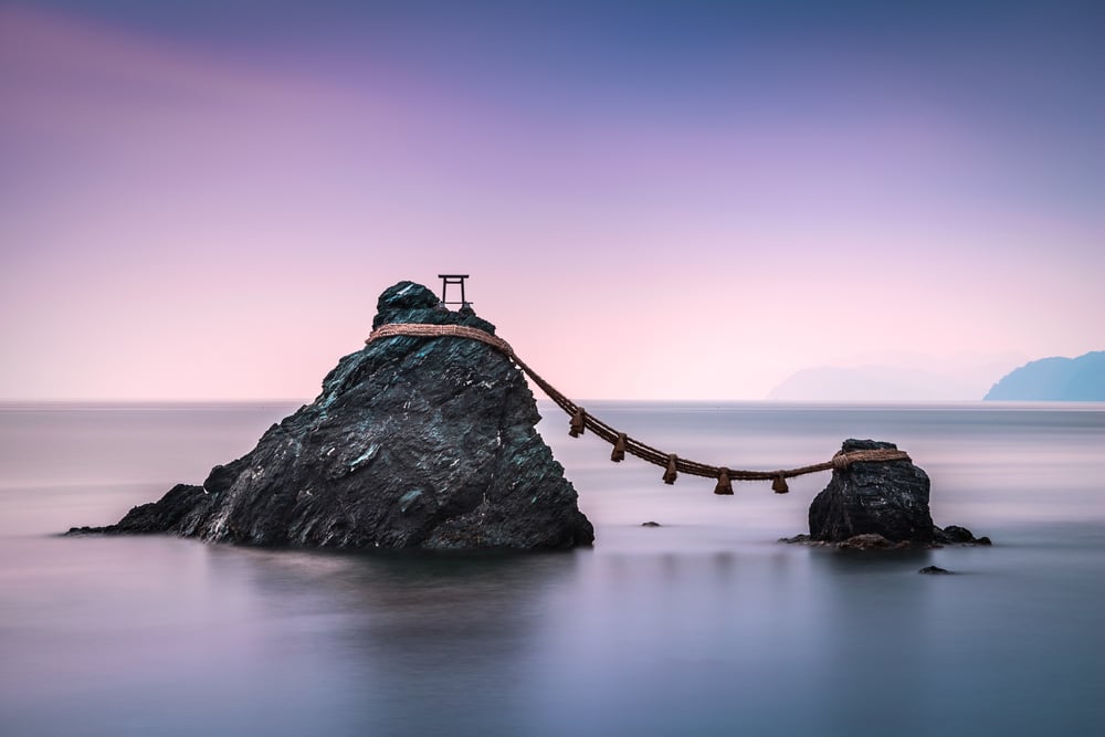 Ise, Japan at the Wedded Rocks of Futami.