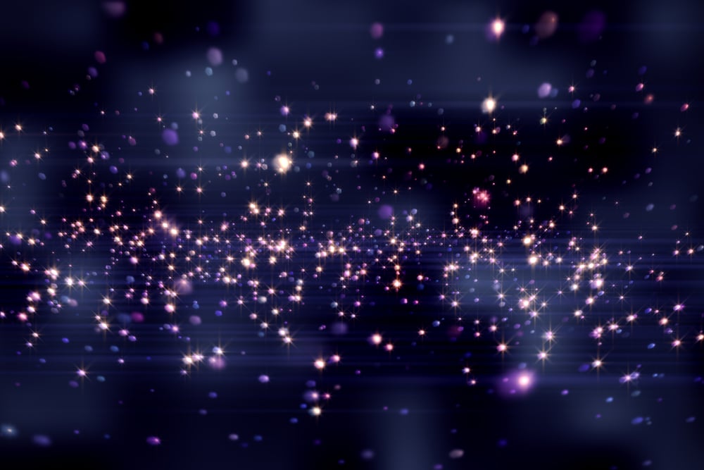 Purple bright glittering light circles on dark background-2