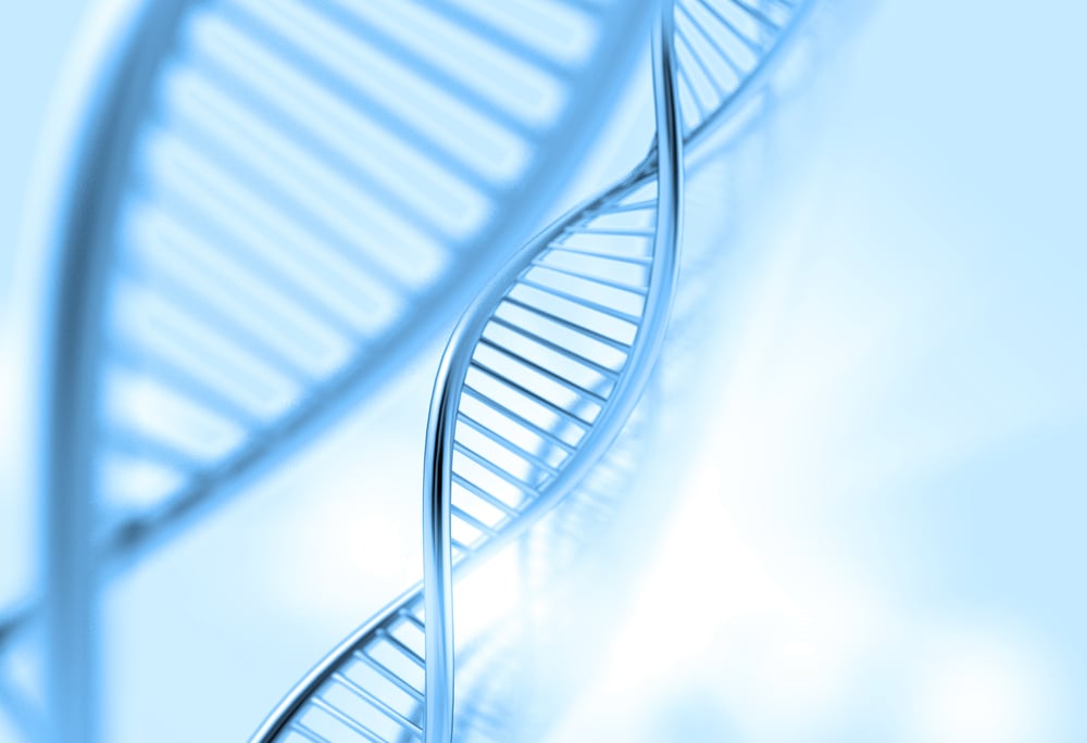 a dna in medical colour background