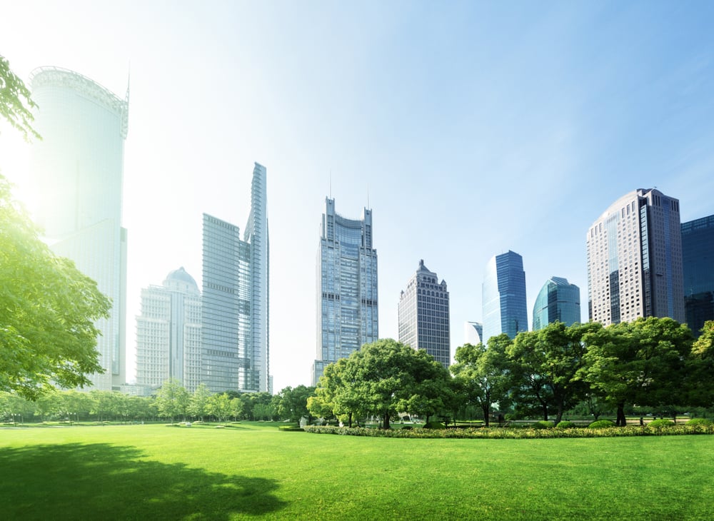 park in  lujiazui financial center, Shanghai, China